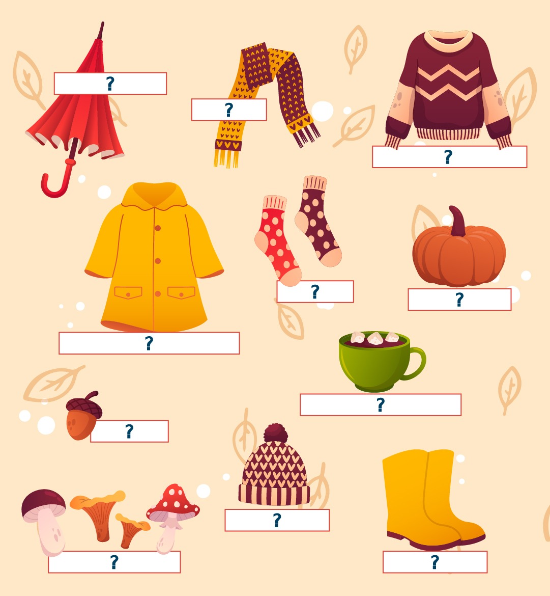Immagine vocabolario autunnale