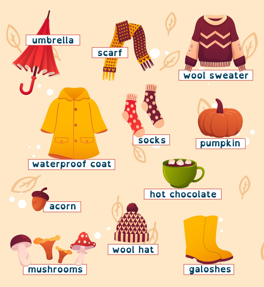 Soluzioni vocabolario autunnale