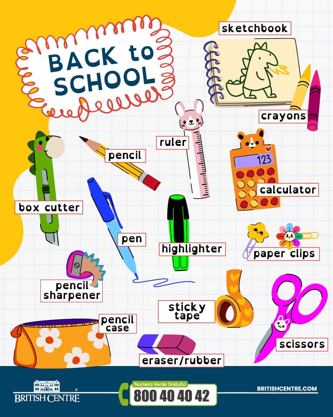 Back to School vocabulary